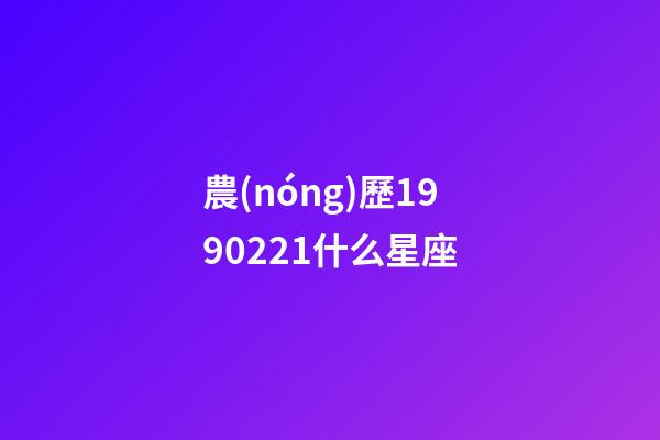 農(nóng)歷1990221什么星座-第1張-星座運勢-玄機派