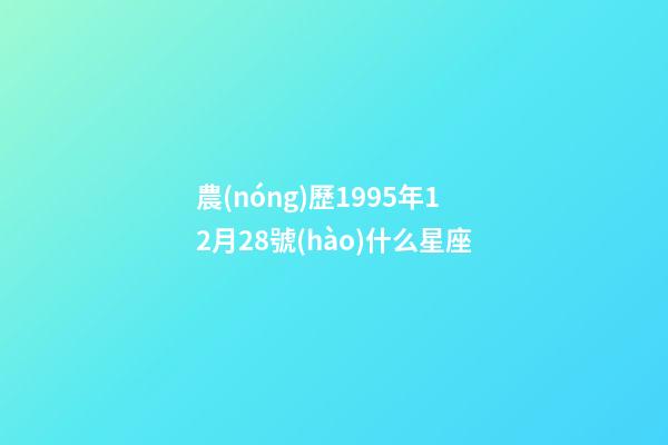 農(nóng)歷1995年12月28號(hào)什么星座-第1張-星座運(yùn)勢(shì)-玄機(jī)派