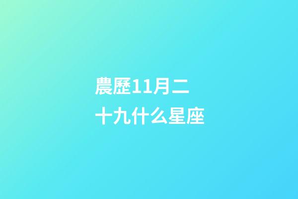 農歷11月二十九什么星座-第1張-星座運勢-玄機派