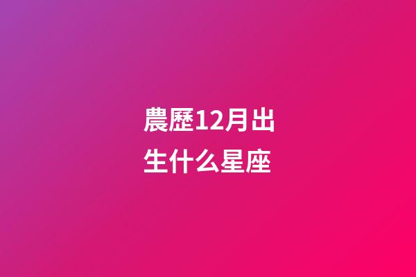 農歷12月出生什么星座-第1張-星座運勢-玄機派