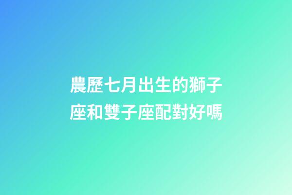 農歷七月出生的獅子座和雙子座配對好嗎-第1張-星座運勢-玄機派