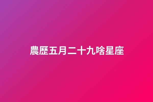 農歷五月二十九啥星座-第1張-星座運勢-玄機派