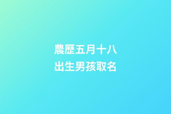 農歷五月十八出生男孩取名(2023年農歷五月十八日出生的寶寶好)-第1張-男孩起名-玄機派