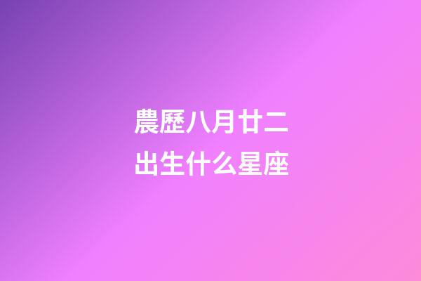 農歷八月廿二出生什么星座-第1張-星座運勢-玄機派