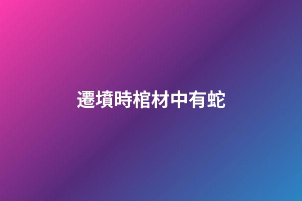 遷墳時棺材中有蛇