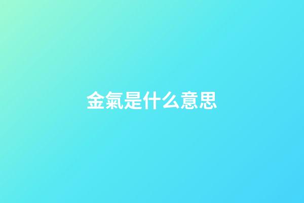 金氣是什么意思