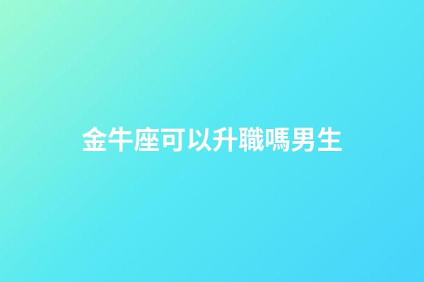 金牛座可以升職嗎男生-第1張-星座運勢-玄機派