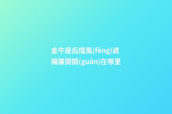金牛座后擋風(fēng)遮陽簾開關(guān)在哪里