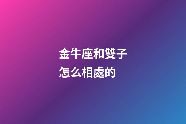 金牛座和雙子怎么相處的-第1張-星座運勢-玄機派