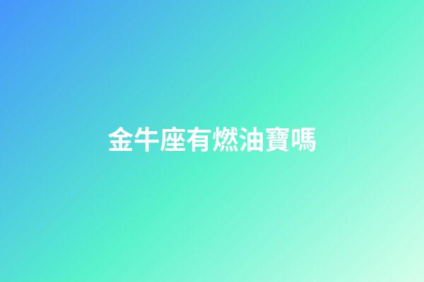 金牛座有燃油寶嗎