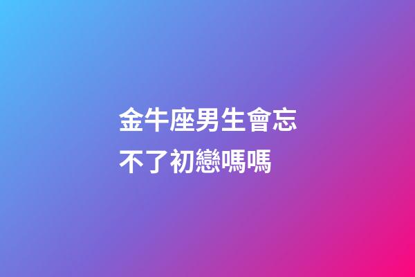 金牛座男生會忘不了初戀嗎嗎-第1張-星座運勢-玄機派