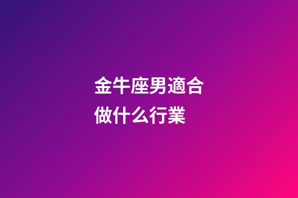 金牛座男適合做什么行業-第1張-星座運勢-玄機派
