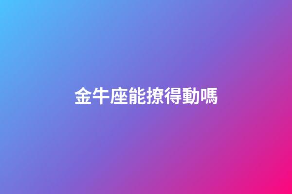 金牛座能撩得動嗎-第1張-星座運勢-玄機派