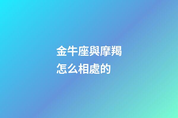 金牛座與摩羯怎么相處的-第1張-星座運勢-玄機派