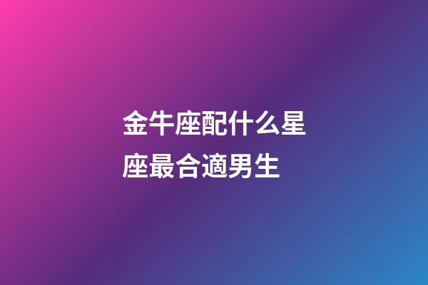 金牛座配什么星座最合適男生-第1張-星座運勢-玄機派