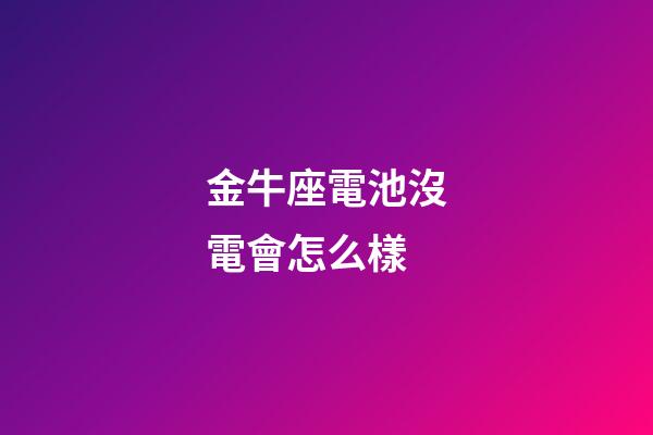 金牛座電池沒電會怎么樣