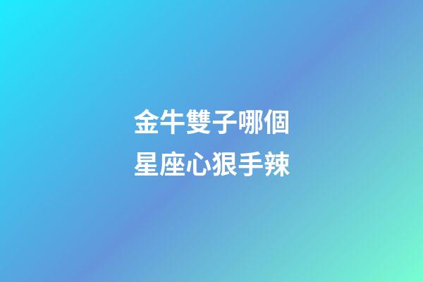 金牛雙子哪個星座心狠手辣-第1張-星座運勢-玄機派
