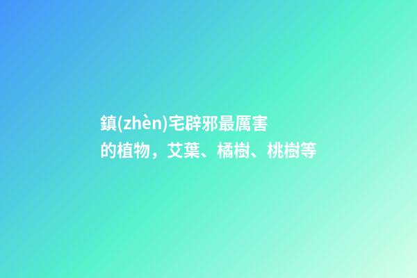 鎮(zhèn)宅辟邪最厲害的植物，艾葉、橘樹、桃樹等