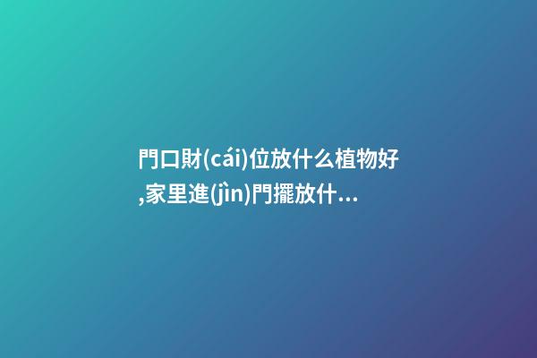 門口財(cái)位放什么植物好,家里進(jìn)門擺放什么花草才能健康發(fā)財(cái)