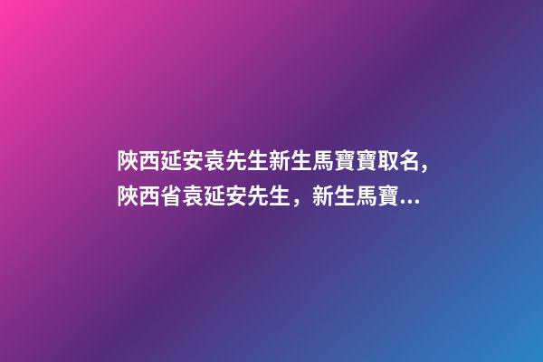 陜西延安袁先生新生馬寶寶取名,陜西省袁延安先生，新生馬寶寶姓名-第1張-公司起名-玄機(jī)派