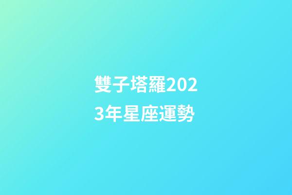 雙子塔羅2023年星座運勢-第1張-星座運勢-玄機派