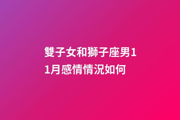 雙子女和獅子座男11月感情情況如何-第1張-星座運勢-玄機派