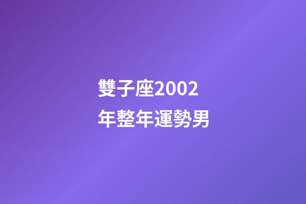 雙子座2002年整年運勢男-第1張-星座運勢-玄機派