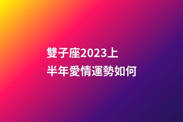 雙子座2023上半年愛情運勢如何-第1張-星座運勢-玄機派