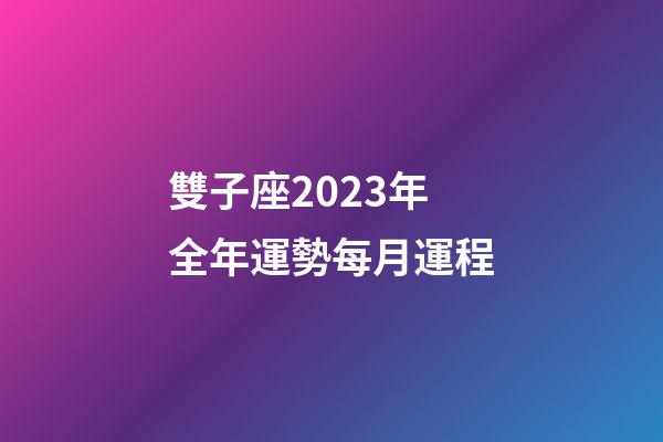 雙子座2023年全年運勢每月運程-第1張-星座運勢-玄機派