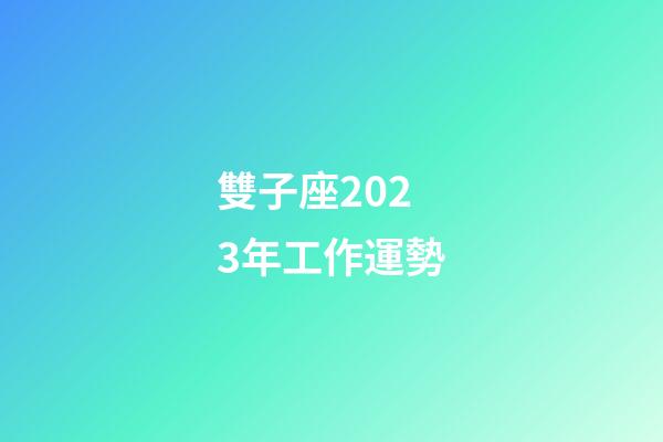 雙子座2023年工作運勢-第1張-星座運勢-玄機派