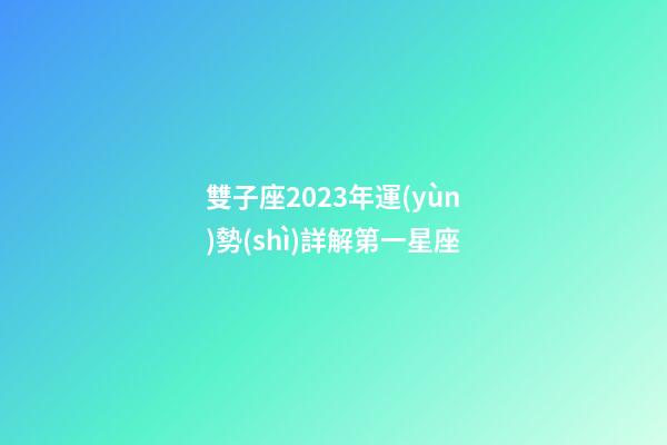 雙子座2023年運(yùn)勢(shì)詳解第一星座-第1張-星座運(yùn)勢(shì)-玄機(jī)派