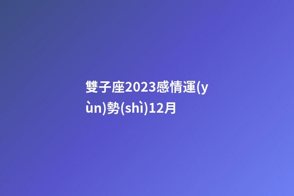 雙子座2023感情運(yùn)勢(shì)12月-第1張-星座運(yùn)勢(shì)-玄機(jī)派
