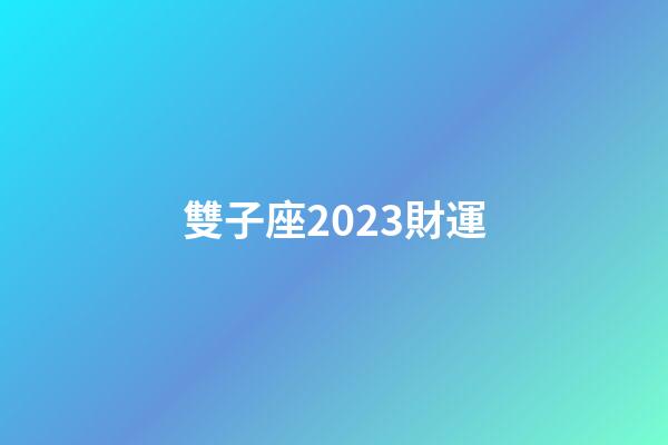 雙子座2023財運-第1張-星座運勢-玄機派