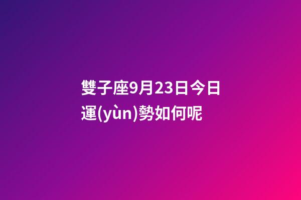 雙子座9月23日今日運(yùn)勢如何呢-第1張-星座運(yùn)勢-玄機(jī)派