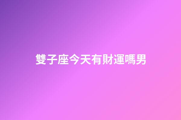 雙子座今天有財運嗎男-第1張-星座運勢-玄機派