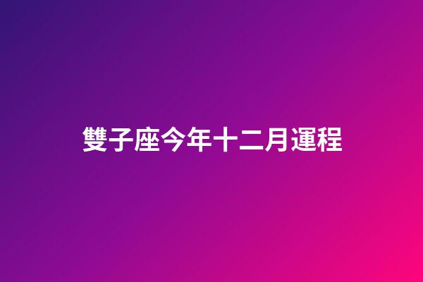 雙子座今年十二月運程-第1張-星座運勢-玄機派