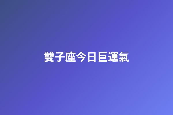 雙子座今日巨運氣-第1張-星座運勢-玄機派