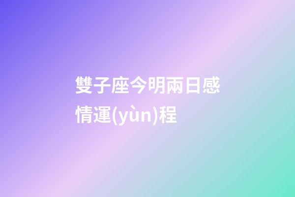 雙子座今明兩日感情運(yùn)程-第1張-星座運(yùn)勢(shì)-玄機(jī)派