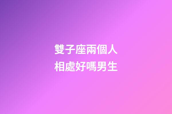 雙子座兩個人相處好嗎男生-第1張-星座運勢-玄機派