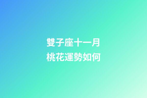 雙子座十一月桃花運勢如何-第1張-星座運勢-玄機派