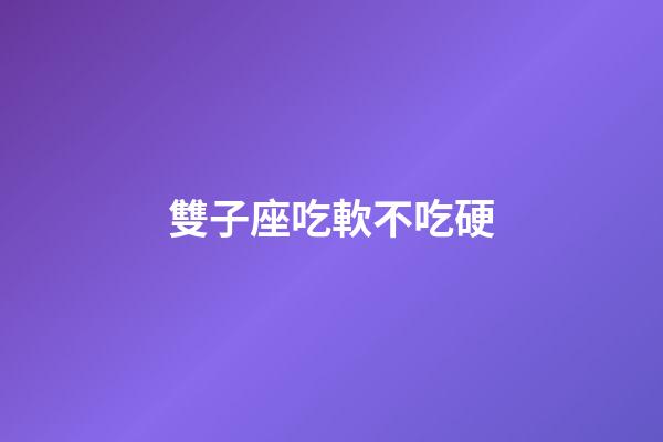 雙子座吃軟不吃硬-第1張-星座運勢-玄機派