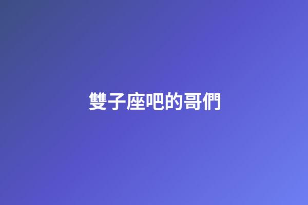 雙子座吧的哥們-第1張-星座運勢-玄機(jī)派
