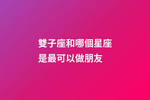 雙子座和哪個星座是最可以做朋友-第1張-星座運勢-玄機派
