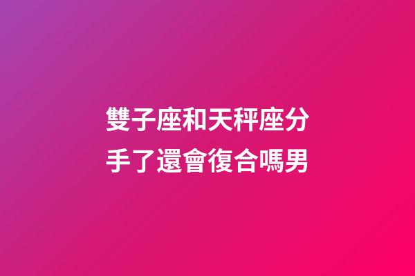 雙子座和天秤座分手了還會復合嗎男-第1張-星座運勢-玄機派