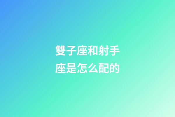 雙子座和射手座是怎么配的-第1張-星座運勢-玄機派
