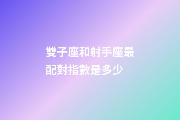 雙子座和射手座最配對指數是多少-第1張-星座運勢-玄機派