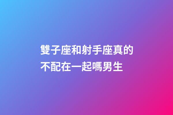 雙子座和射手座真的不配在一起嗎男生-第1張-星座運勢-玄機派