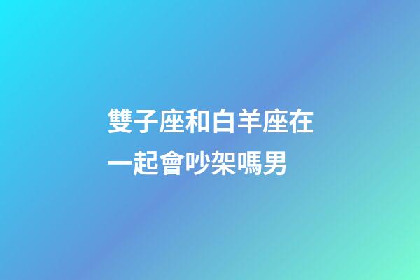 雙子座和白羊座在一起會吵架嗎男-第1張-星座運勢-玄機派