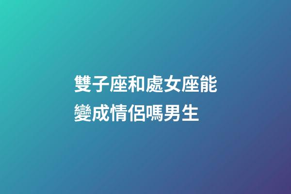 雙子座和處女座能變成情侶嗎男生-第1張-星座運勢-玄機派