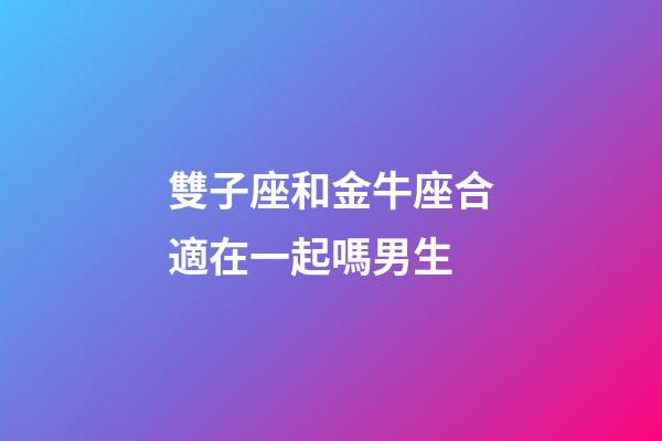 雙子座和金牛座合適在一起嗎男生-第1張-星座運勢-玄機派